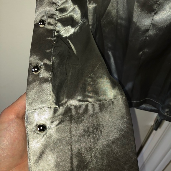 Silver Satin Shirt - Picture 8 of 9